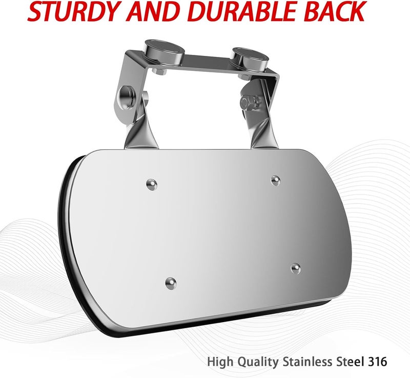 Lifronkit Magnetic Tractor Mirror, Rearview and Side Mirrors for Tractors, Forklifts, Golf Cart, Fit for John Deere, Kubota, Convex Mirror with U-Bracket, Screw-on or Magnets Installation,no Vibration - Image 5